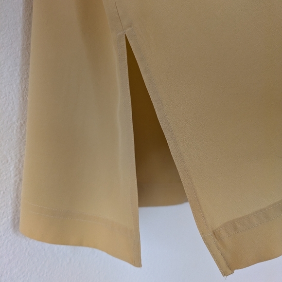 August Silk Butter Yellow 100% Silk Lightweight Oversized Tunic sz S/OS - Picture 5 of 8